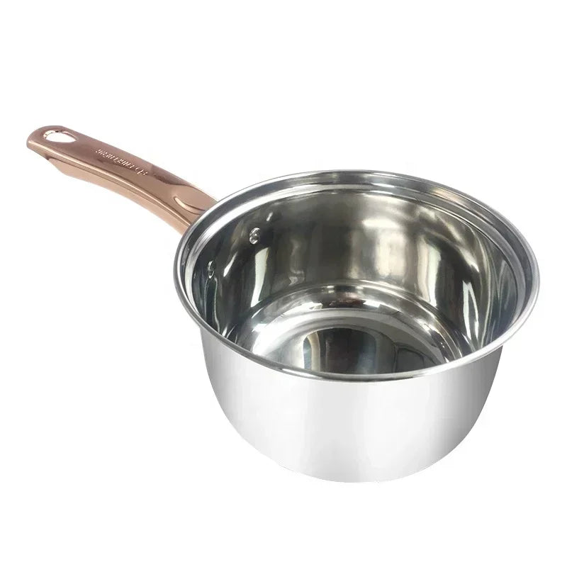 German Style Stainless Steel Cookware set 12pcs cooking pots sandwich bottom kitchen Soup Pot Milk Pots and pans