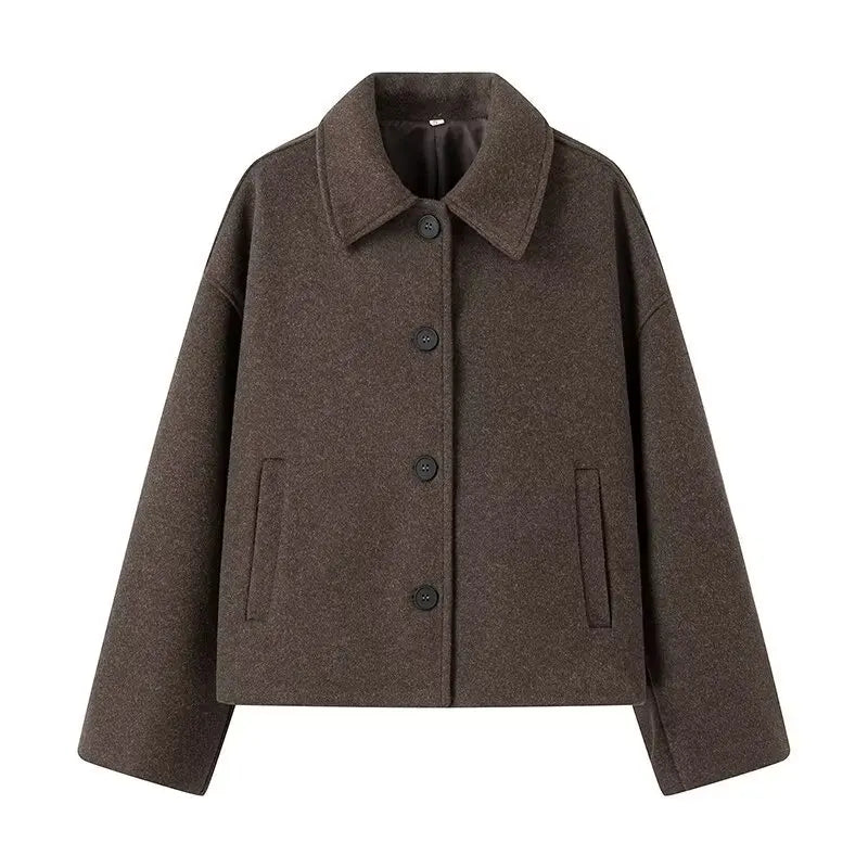 Woolen Elegant Fashion Casual Lady Coat