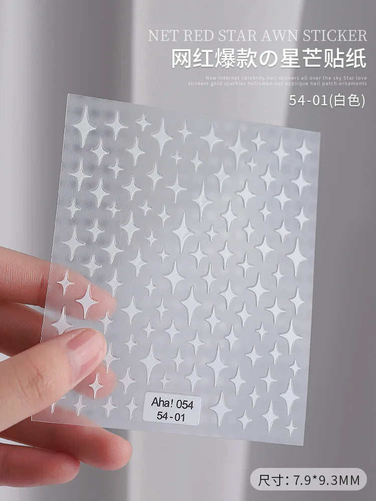3D Star Nail Art Stickers