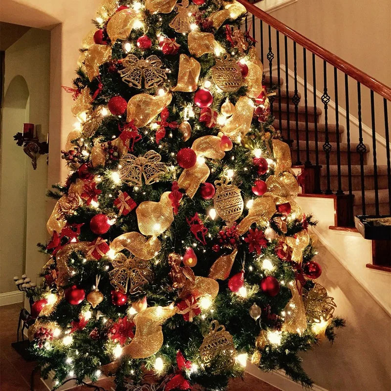 1Roll Christmas Mesh Ribbon DIY Bow