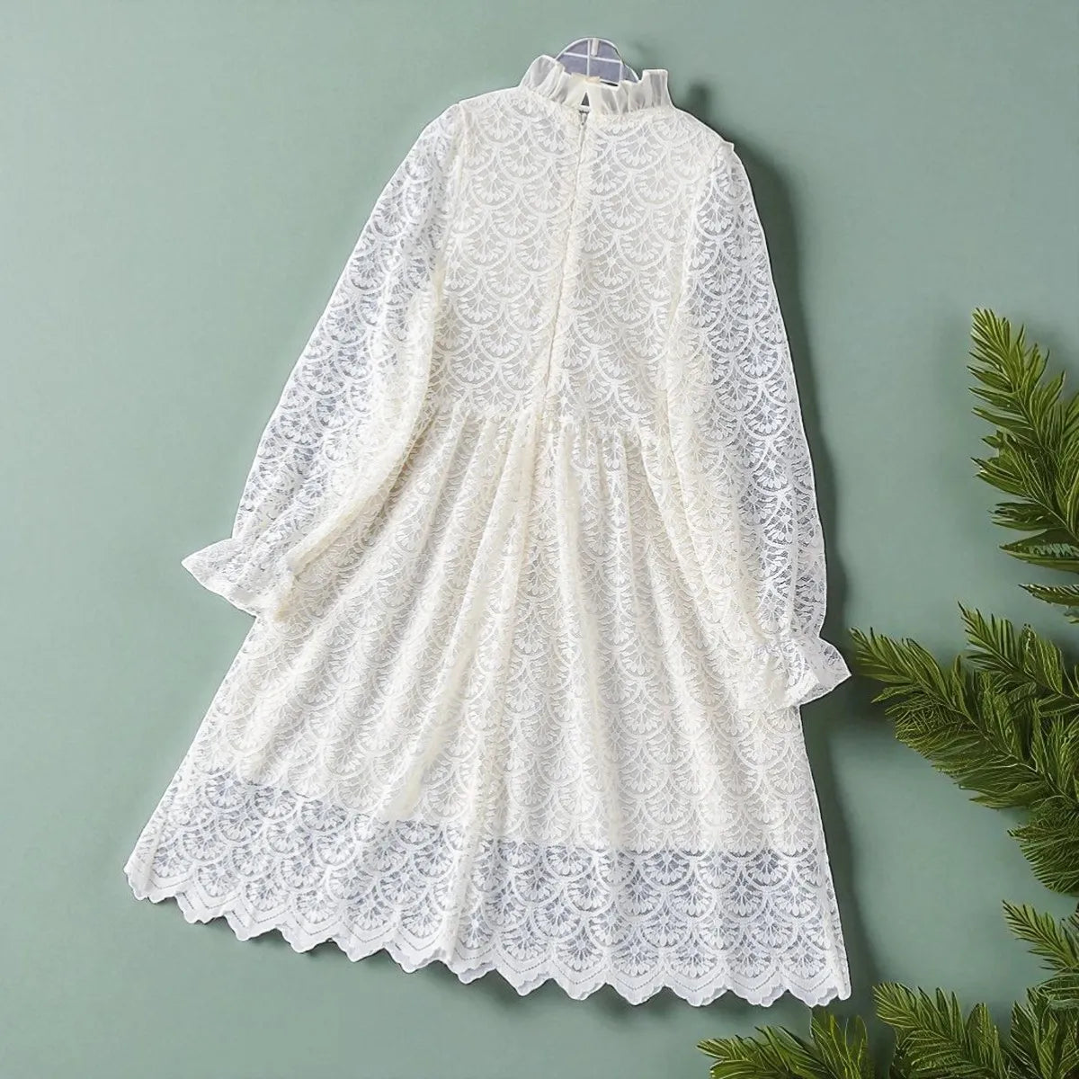Flower Cute Lace Voile Floral Embroidery Dress