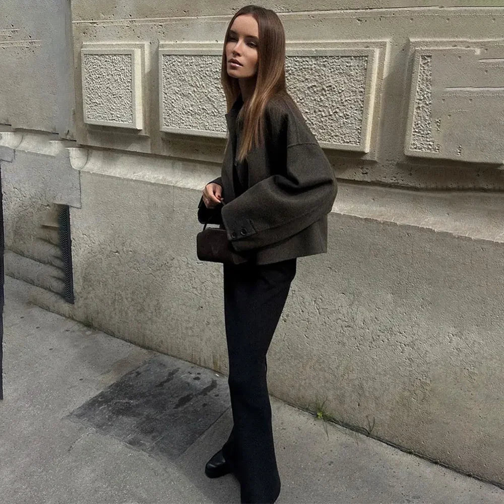 Woolen Elegant Fashion Casual Lady Coat