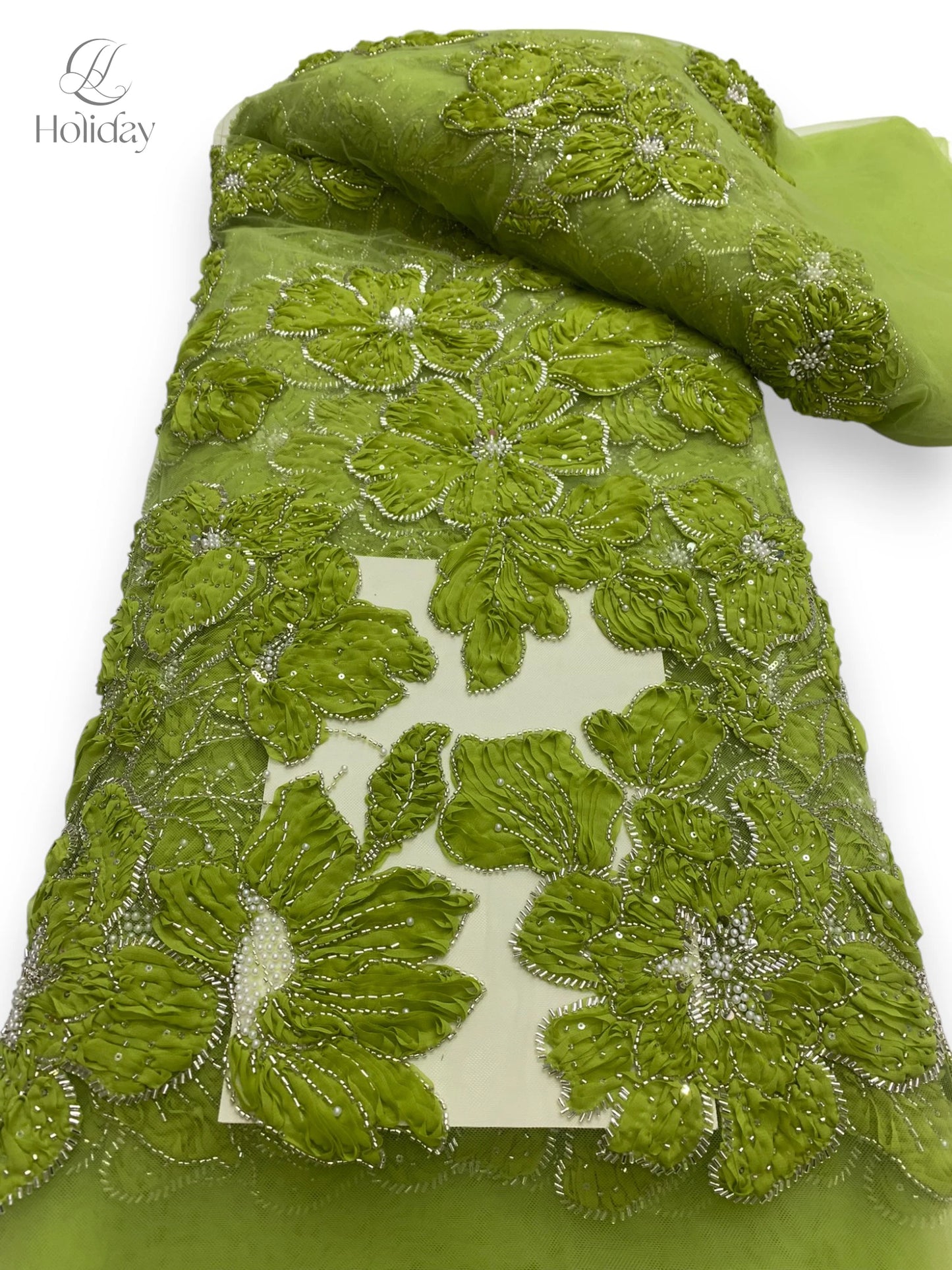 African Chiffon Tulle Lace Fabric French Luxury Sequins Beads Mesh Lace Fabric Nigerian For Woman Evening Clothes Dresses