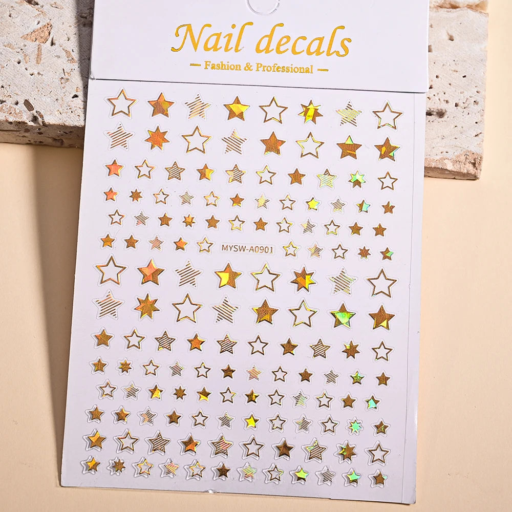 3D Star Nail Art Stickers