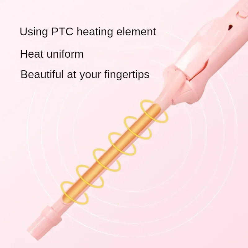 Mini Hair Curling Iron 9mm Curler Wand Professional Curly Tongs Ceramic Electric Salon Styling Tool Small Crimping Iron Curler