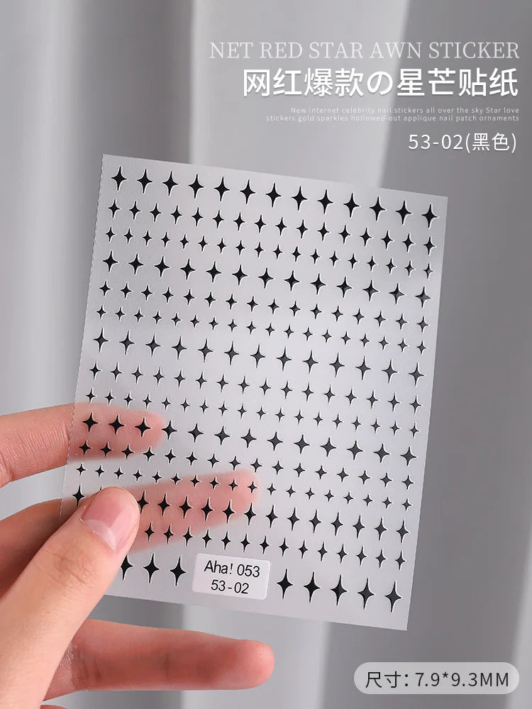 3D Star Nail Art Stickers