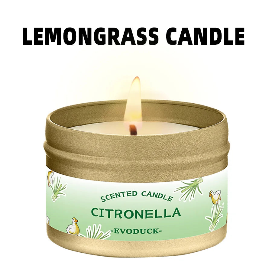 Premium Citronella Scented Candles – 3 Oz High-Quality Soy Wax, Lemongrass & Citronella Essential Oil, Portable & Easy to Use