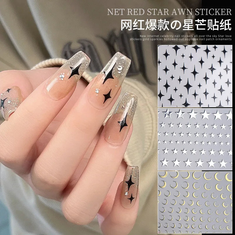 3D Star Nail Art Stickers