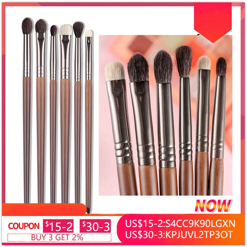 Cosmetic 2/6 pcs Makeup Eye Shadow Brush