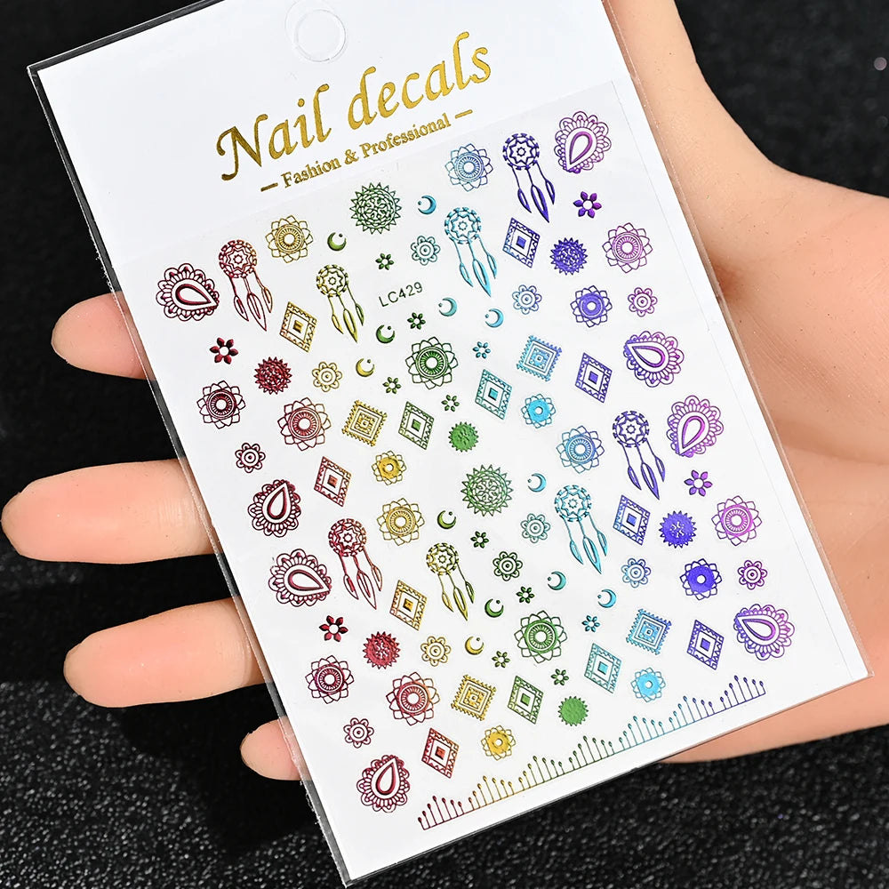 3 D Bronzing Nail Art Sticker