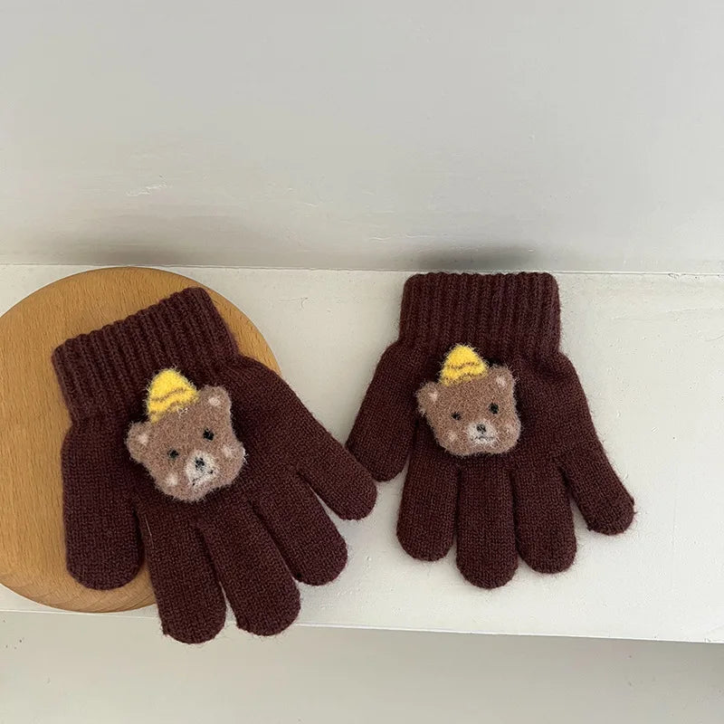 Cartoon Children Woolen Knitted Glove