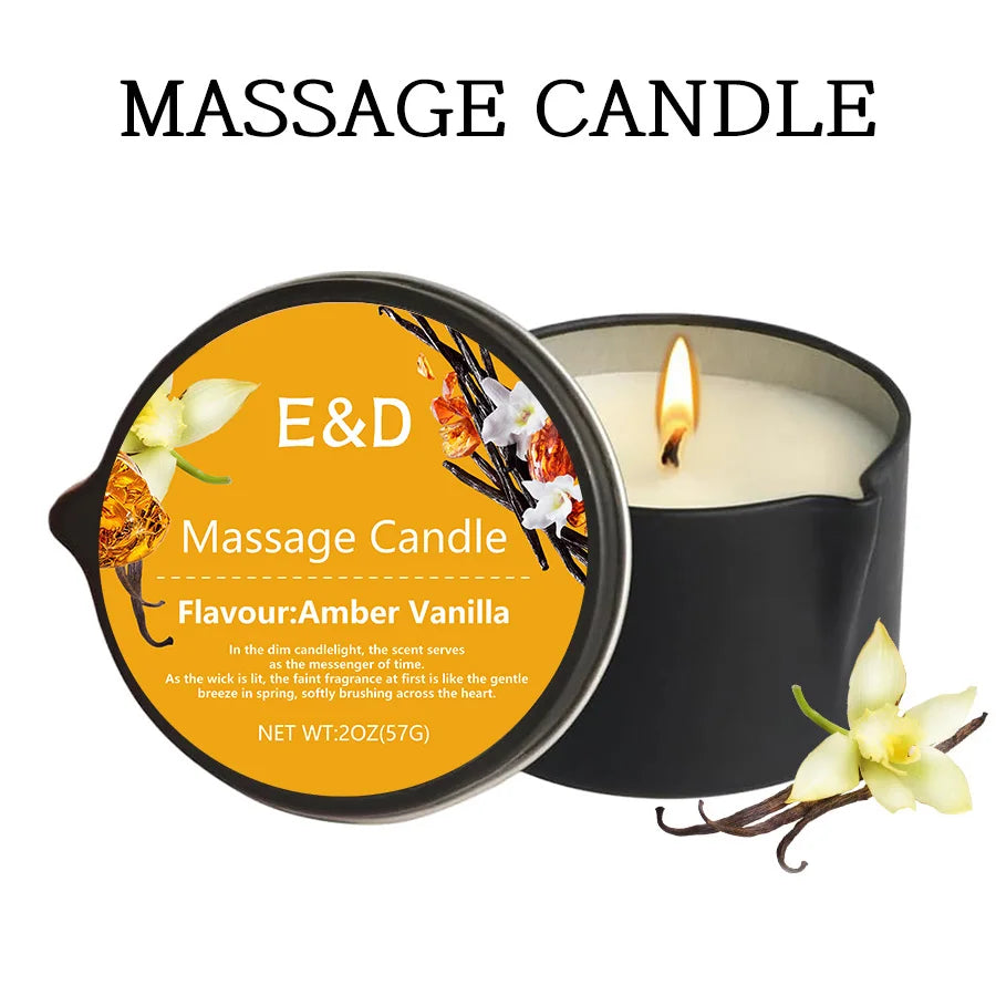 1PC Massage Oil Candles,luxury aromatherapy candles,for Stress Relief and SkinMoisturizing, SM Product Scented Candle Body Oil