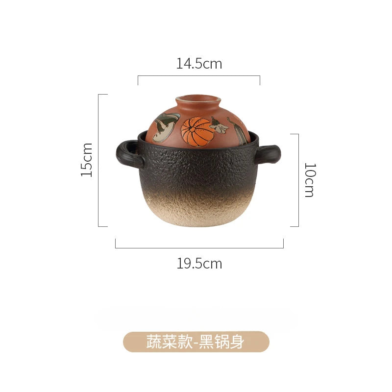 Casserole One Person Earthenware Japanese Style High Temperature Resistant Stew Pot Gas Rice Noodle Congee Tile Pot