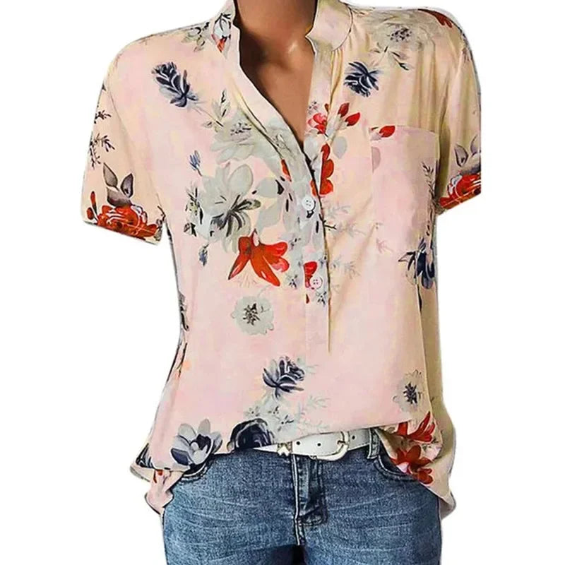Elegant women's printed casual shirt