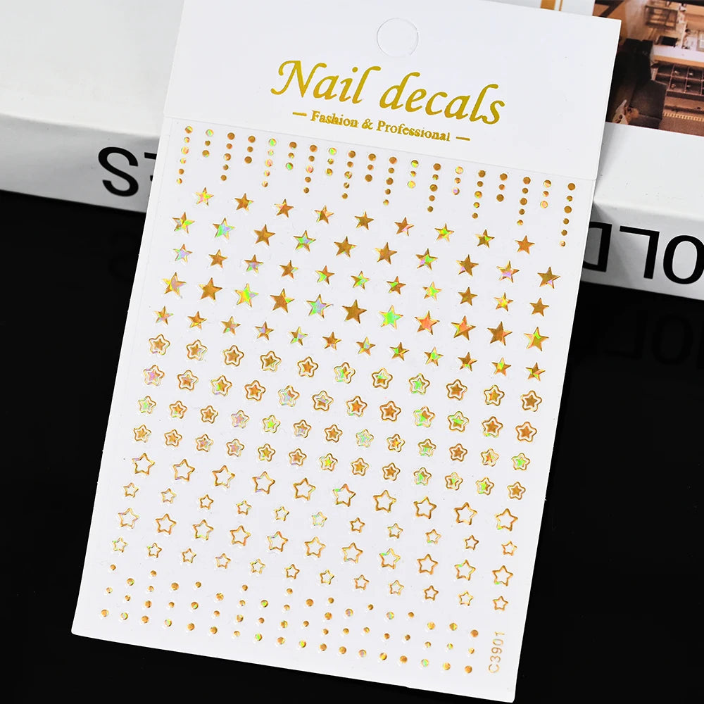 3 D Bronzing Nail Art Sticker