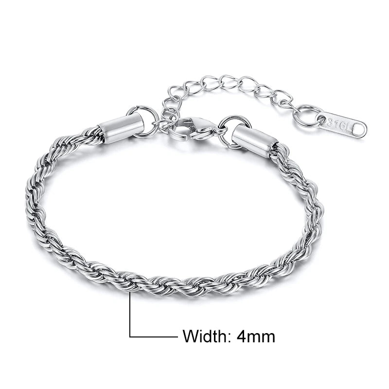 Unisex Rope Chain Bracelets