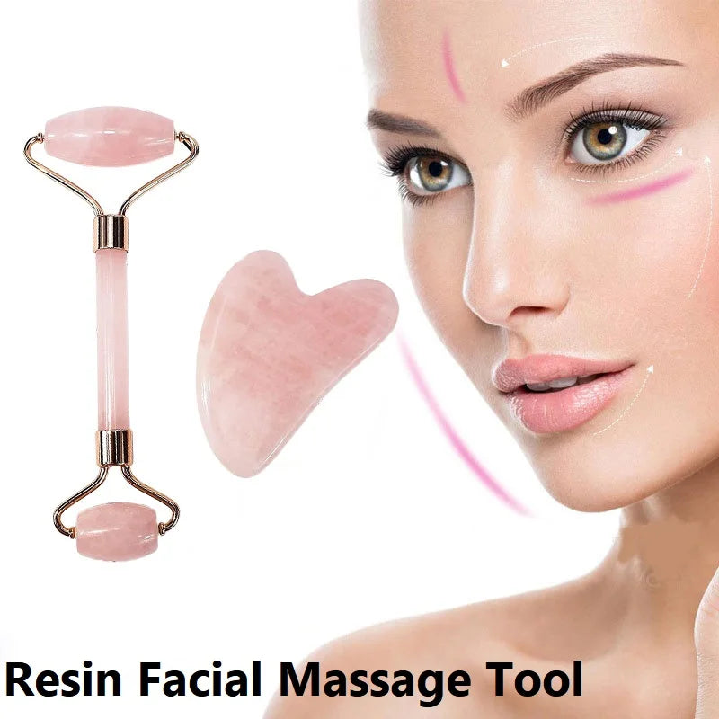 New 2PCS Gua Sha Stone Facial Massager