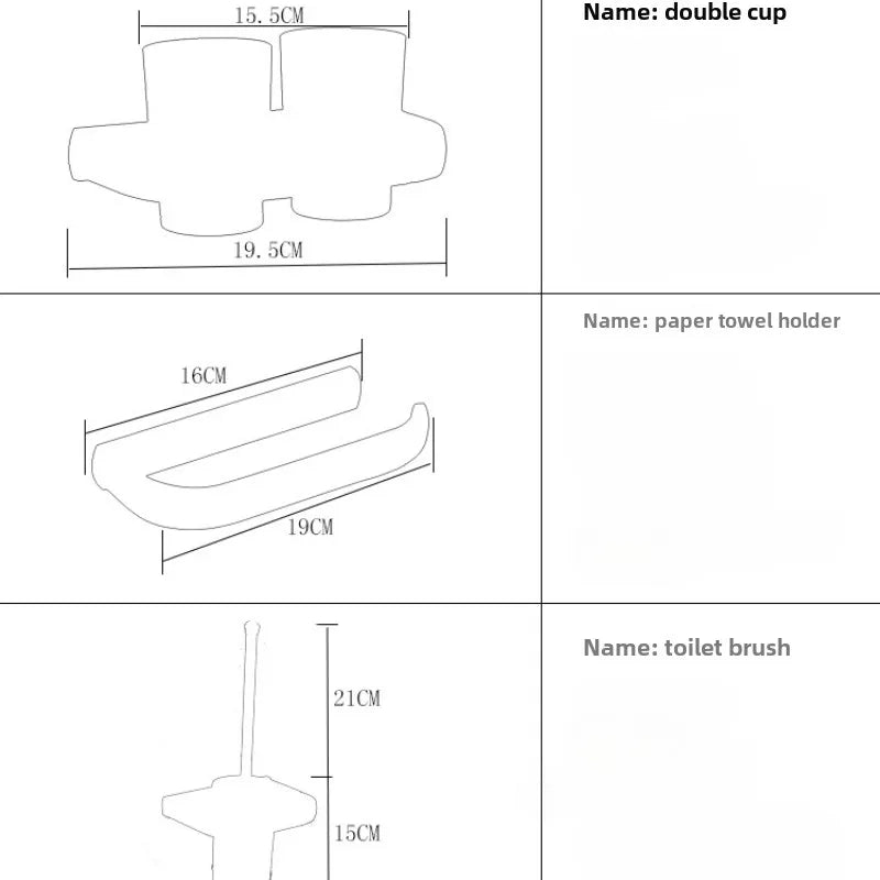 Rose Gold Bathroom Accessories Set