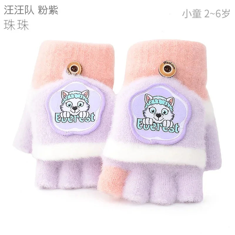 Genuine Paw Patrol Baby Knitted Flip fingers Gloves