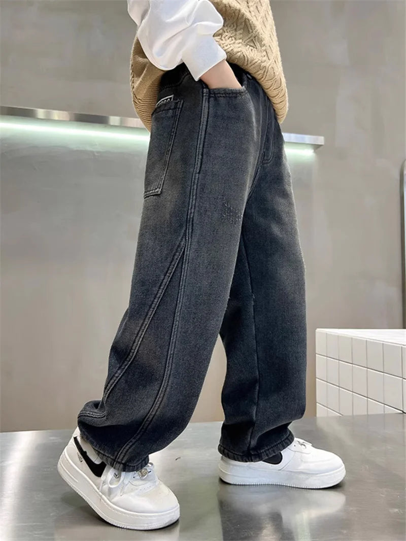 New Boys Denim Teenager Casual Trouser