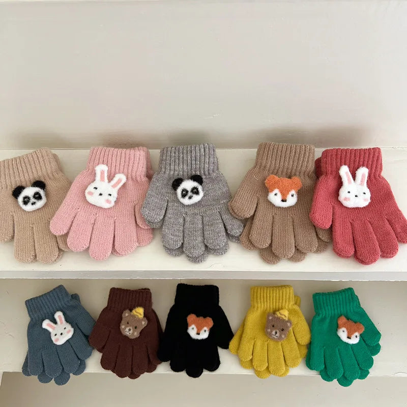 Cartoon Children Woolen Knitted Glove
