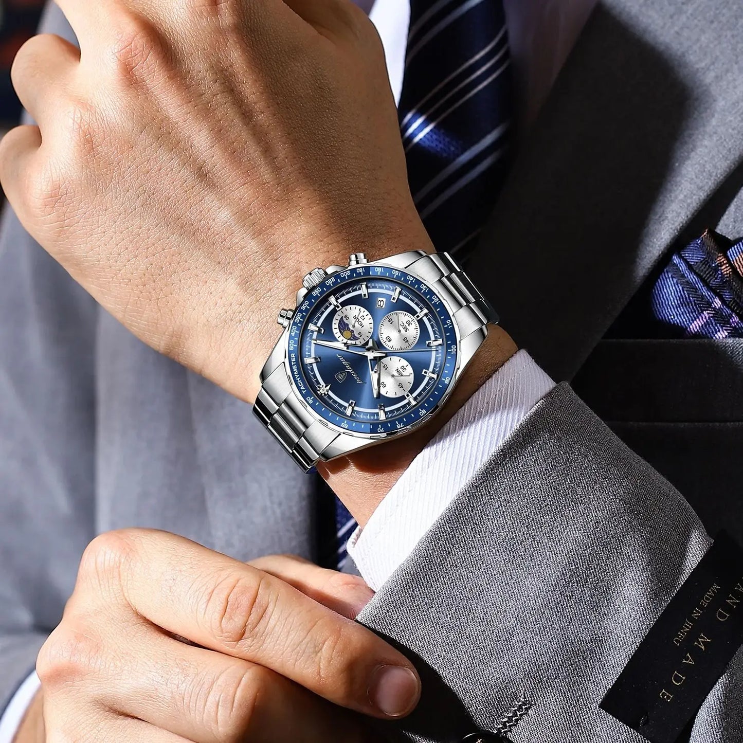 Luxury Waterproof Luminous Date Wristwatch