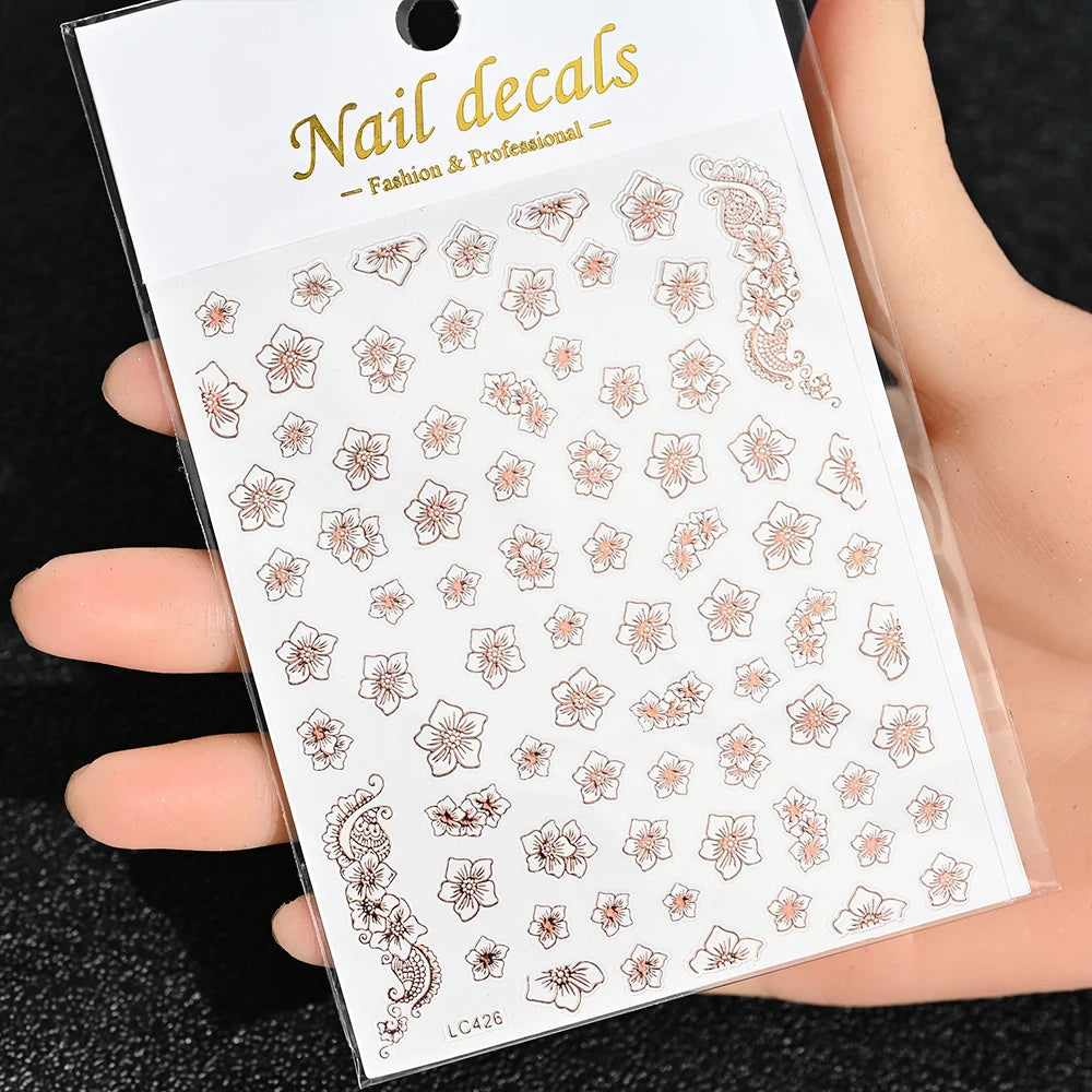 3 D Bronzing Nail Art Sticker