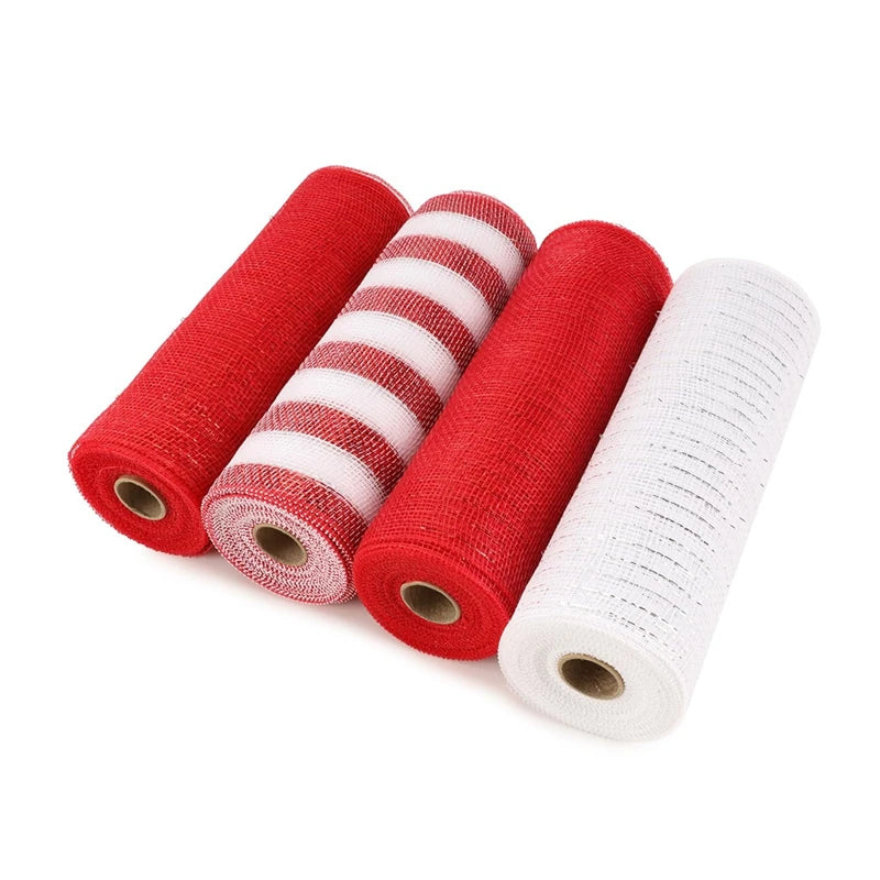 1Roll Christmas Mesh Ribbon DIY Bow