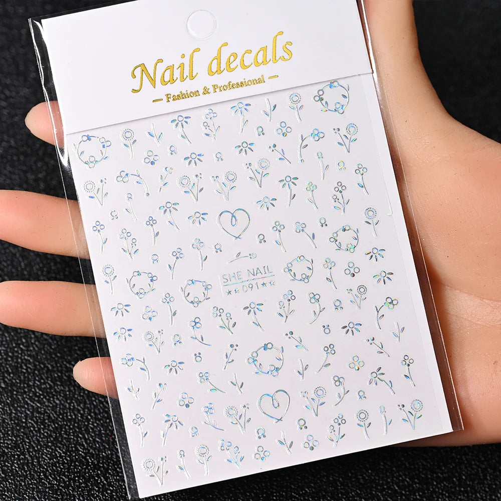 3 D Bronzing Nail Art Sticker