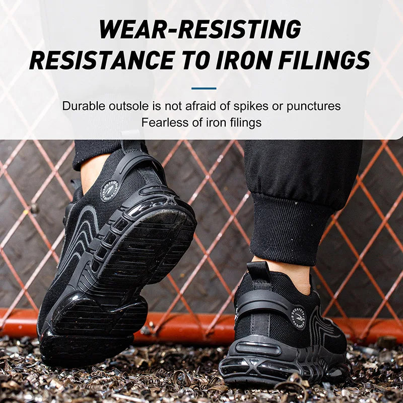 Unisex Rotating Button Puncture-Proof Protective shoes