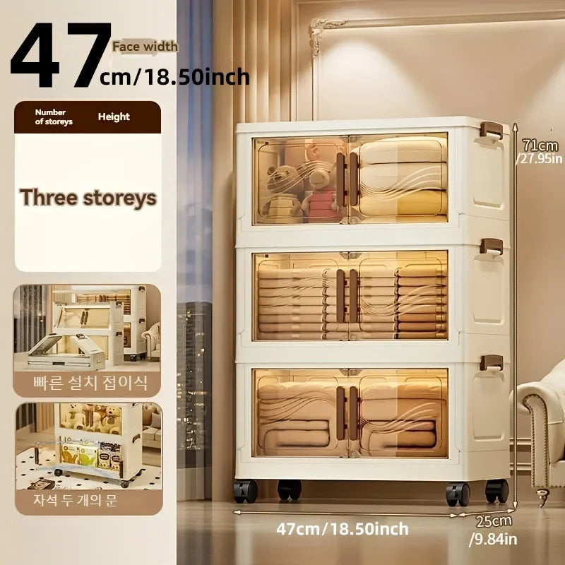 Fold-able Storage Box with Clear Door