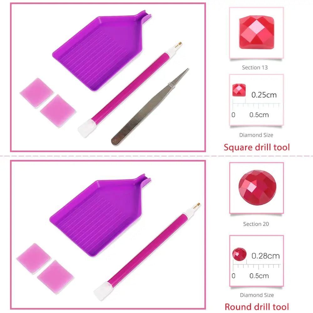 HUACAN 5D DIY Diamond Mosaic Bamboo Water Cat Animal Full Square Round Diamond Painting Kits Living Room Art Craft