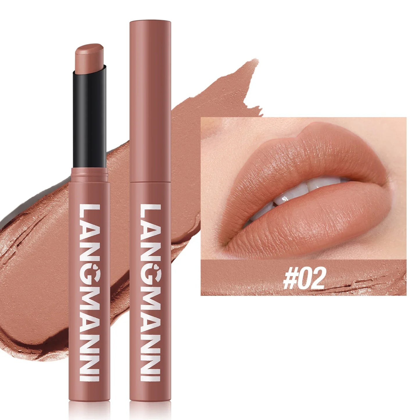 New Rotating Velvet Matte Lipstick+Pencil