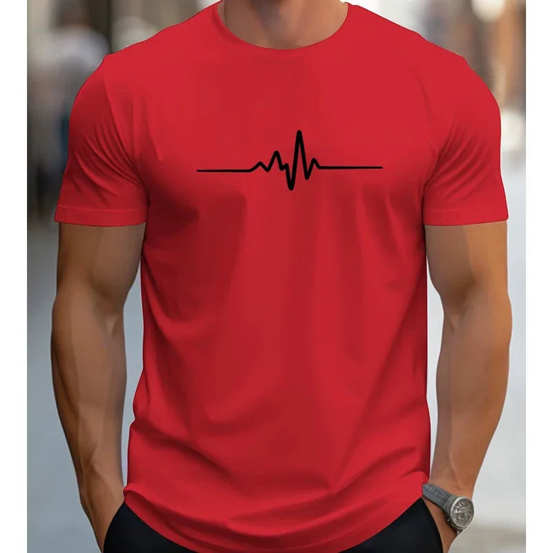 Summer Loose Size Creative Graphic Printed T-shirt For Men