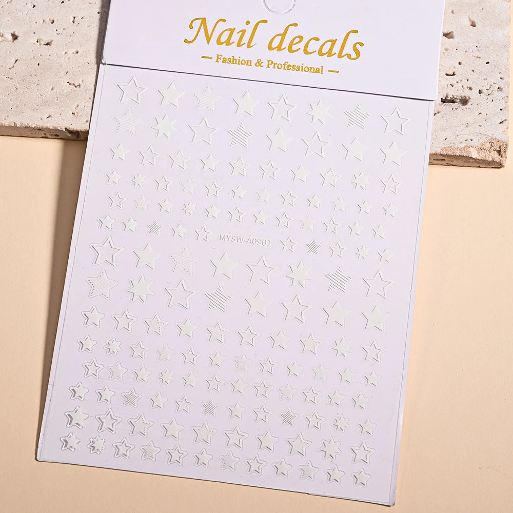 3D Star Nail Art Stickers