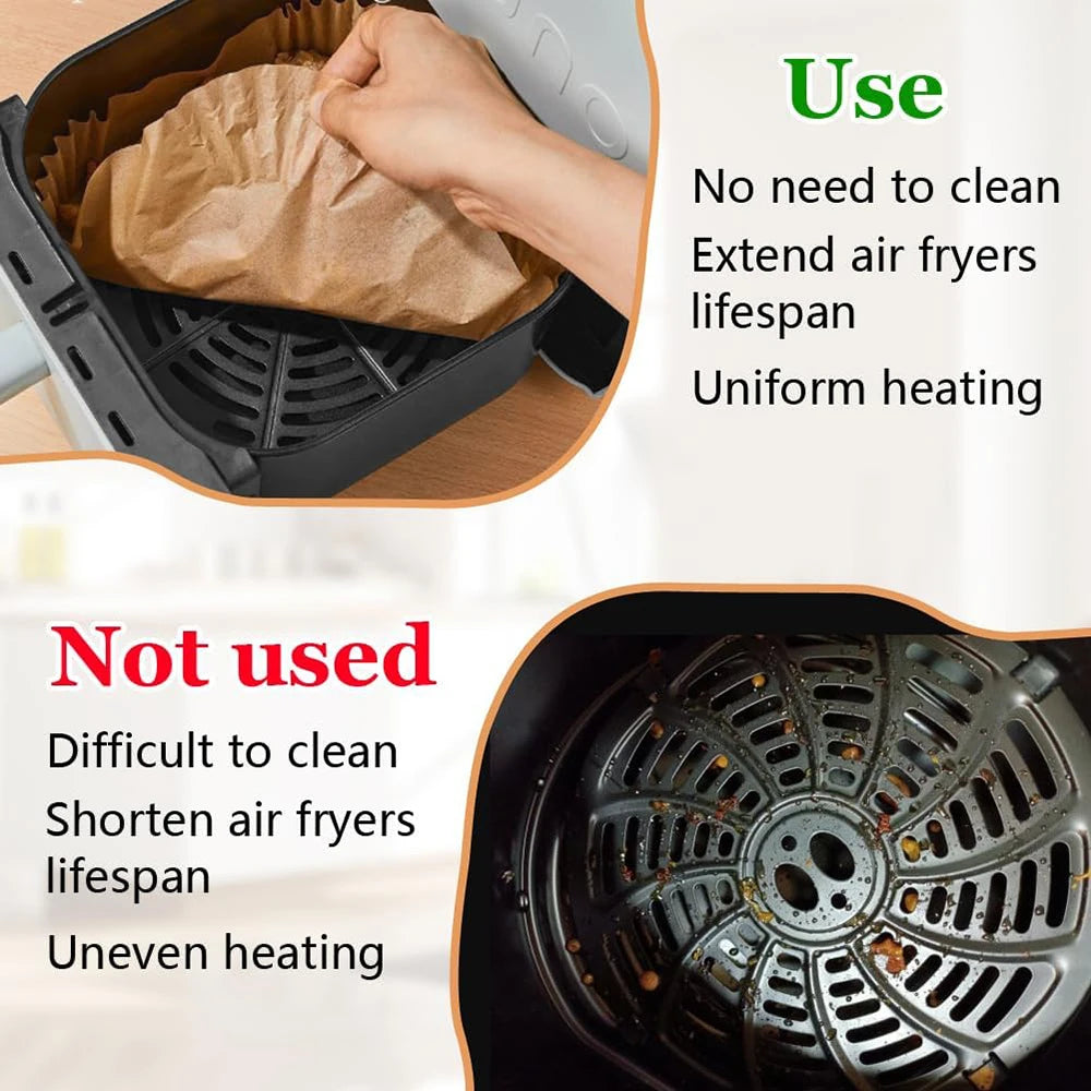 Air Fryer Baking Paper for Ninja Double Stack Air Fryer SL400,SL300EU, Air Fryer No Cleaning Baking Paper Airfryer Accessories