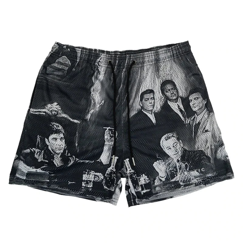 Hip Hop Fitness Polyester Shorts For Men