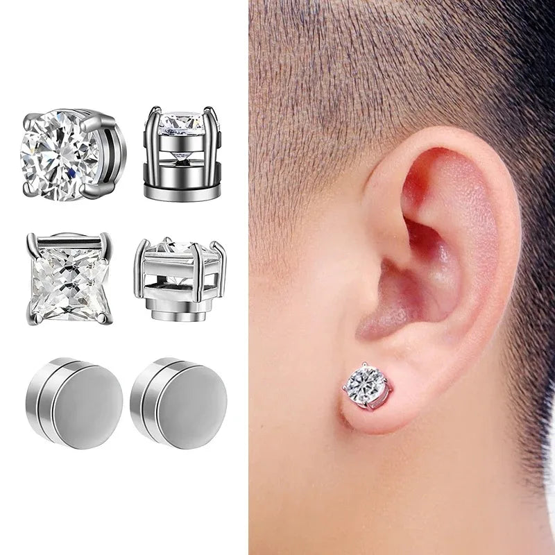 Unisex 6 Pc set Strong Magnetic Earrings