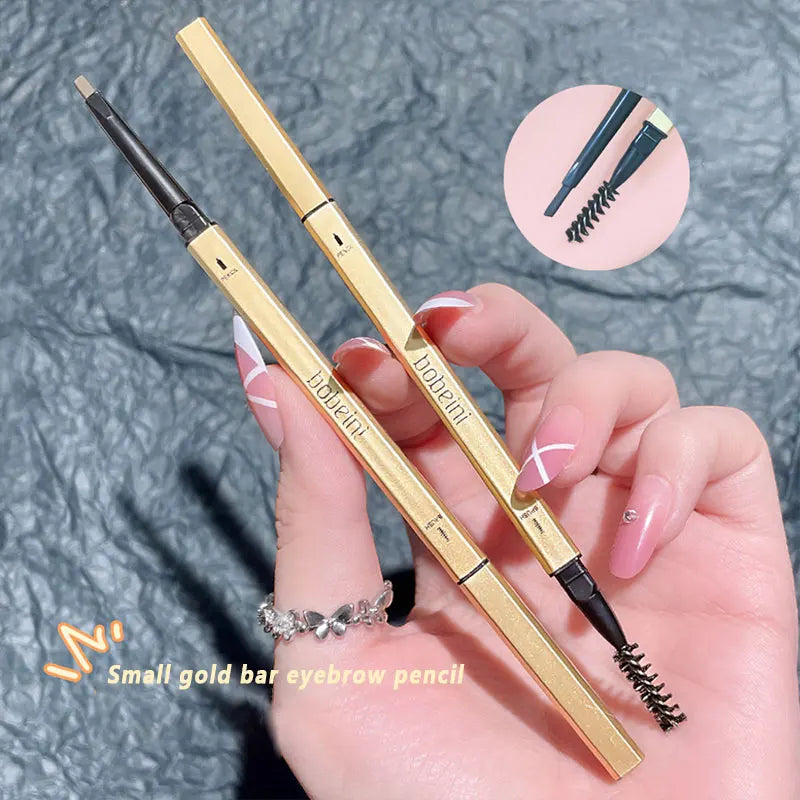 Small gold bar double-ended eyebrow pencil