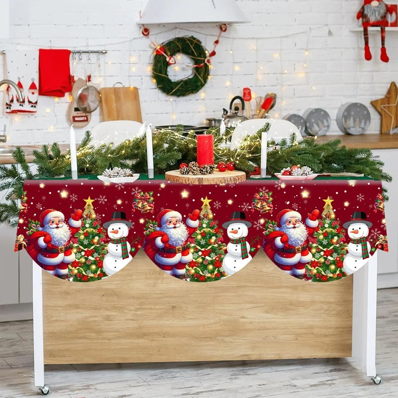 Christmas Fireplace Mantel Santa Scarf