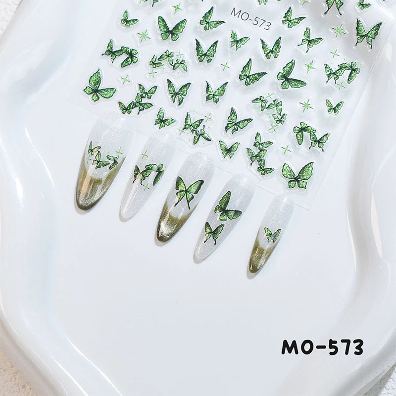 3 D White Bow knot Flower Nail Art Sticker