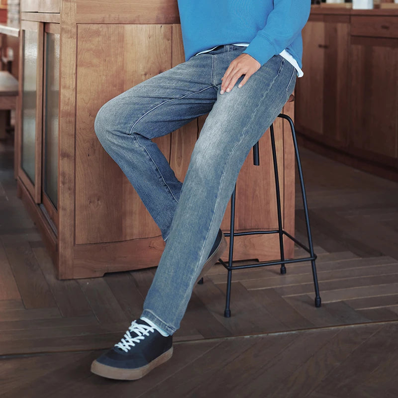 Hong Kong Style Trendy Slim Fit Jeans For Men