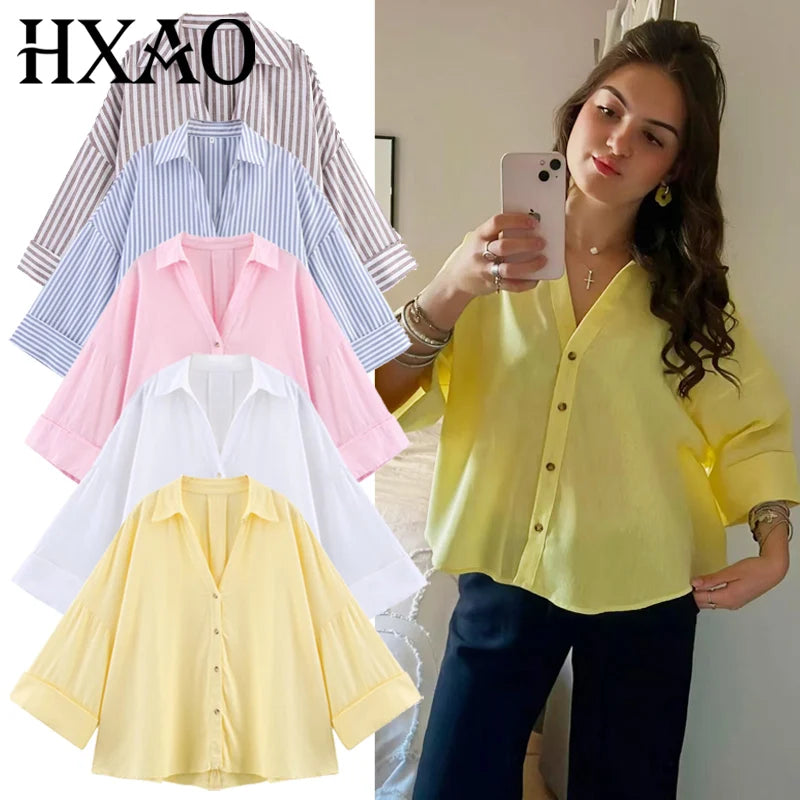 Women's Shirt Elegent Blouse Summer Shirt