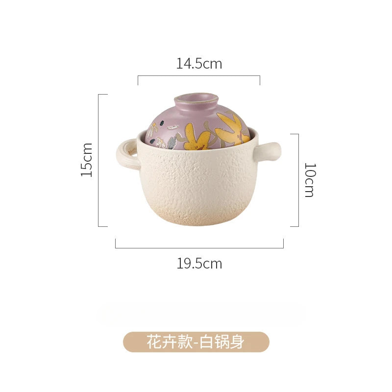 Casserole One Person Earthenware Japanese Style High Temperature Resistant Stew Pot Gas Rice Noodle Congee Tile Pot