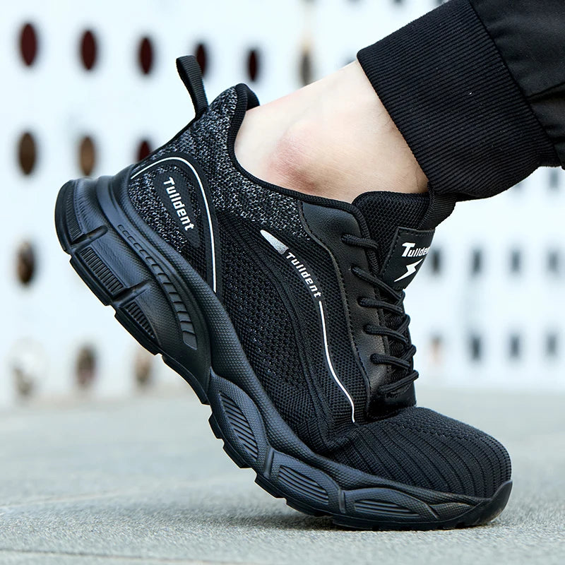 Men's safety anti smash and anti stab work shoes