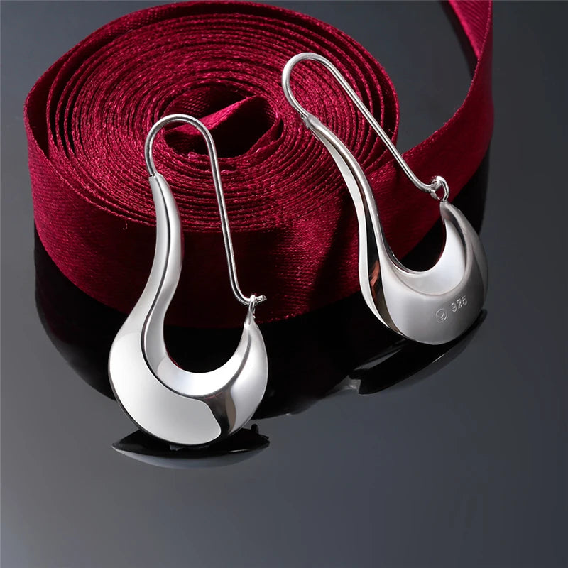 Curved Hook Drop Earrings For Women