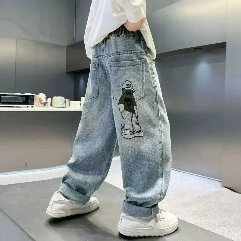 Denim Trousers Casual Pants