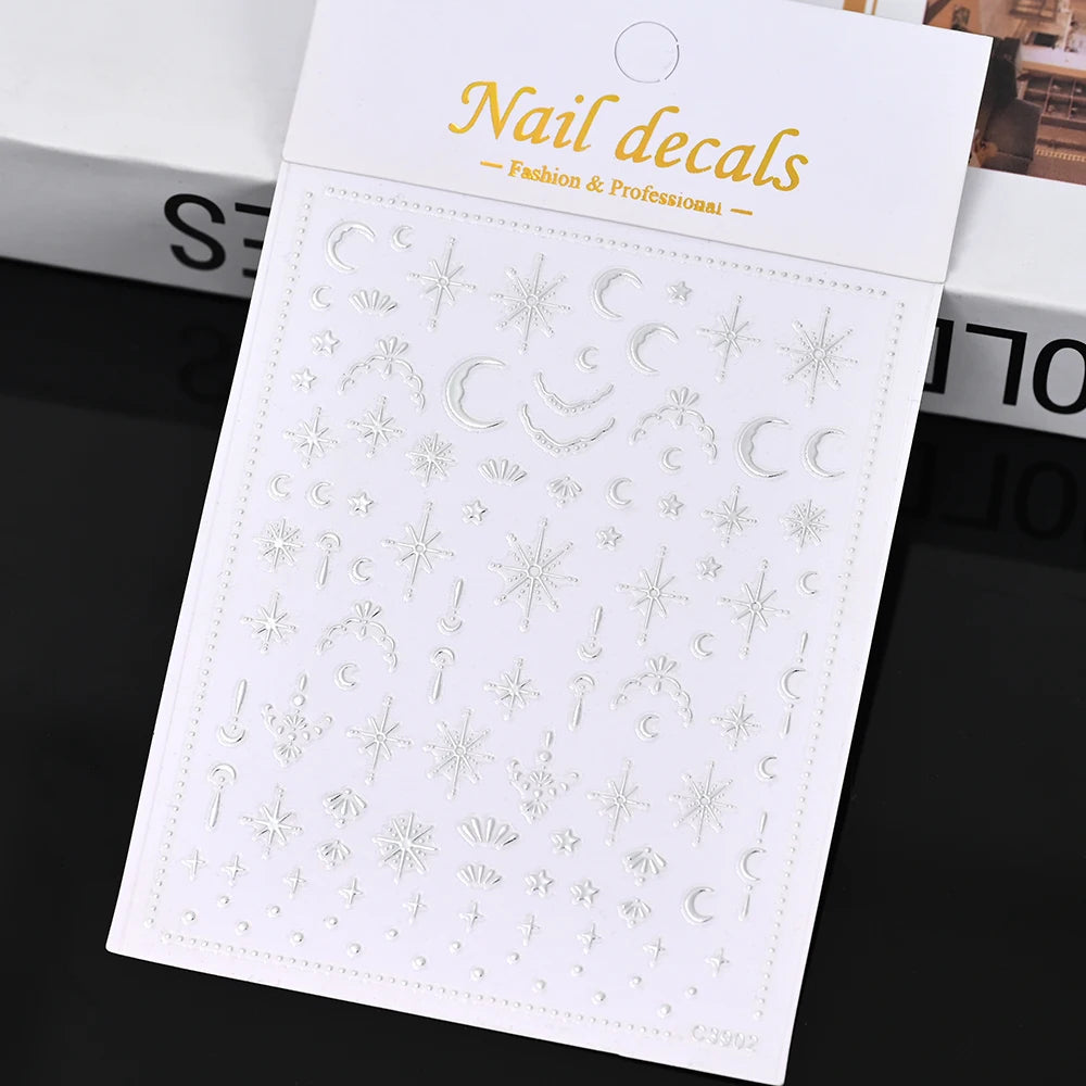 3 D Bronzing Nail Art Sticker