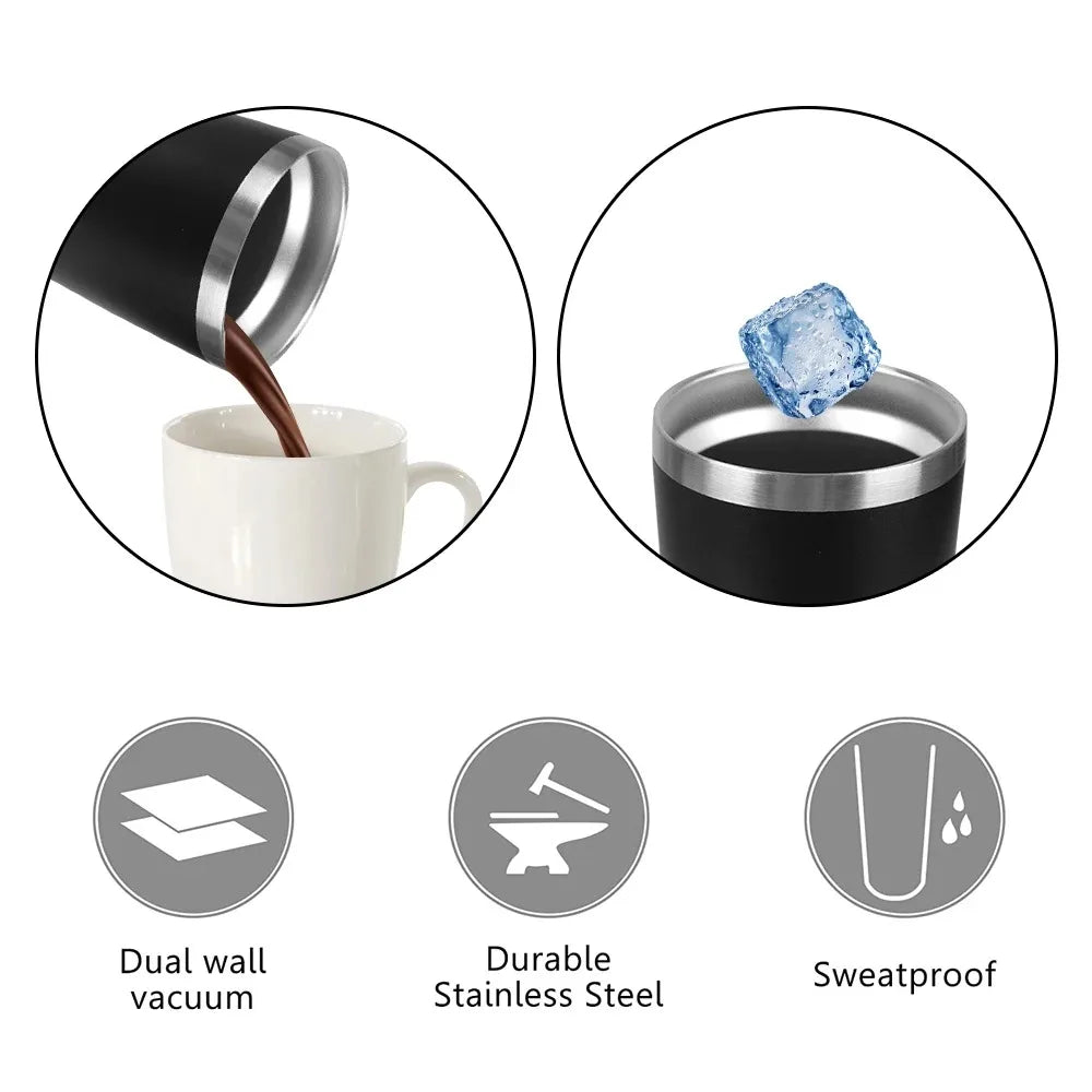 20oz/590ML Thermo Cafe Coffee Mug Car Thermos Mug Leakproof Travel Thermo Cup for Tea Double Stainless Steel Hot and Cold Cup