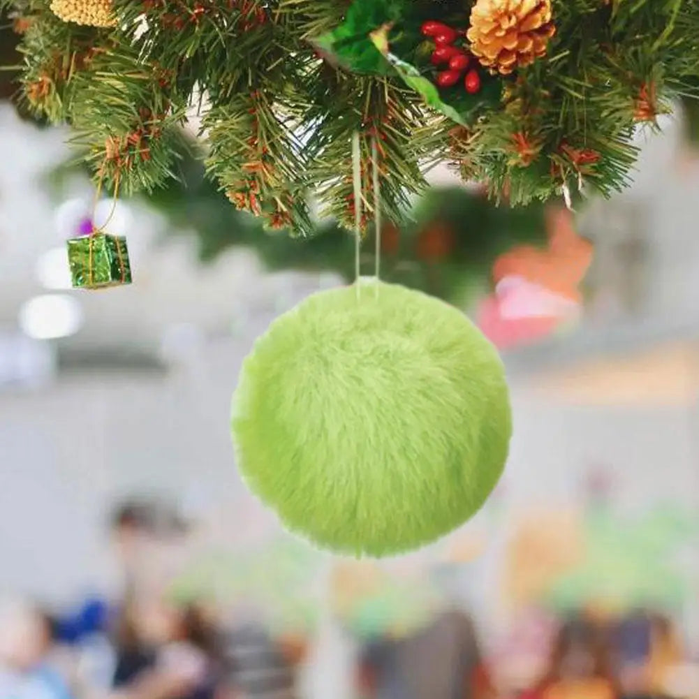 12pcs Plush Christmas Ball Decoration